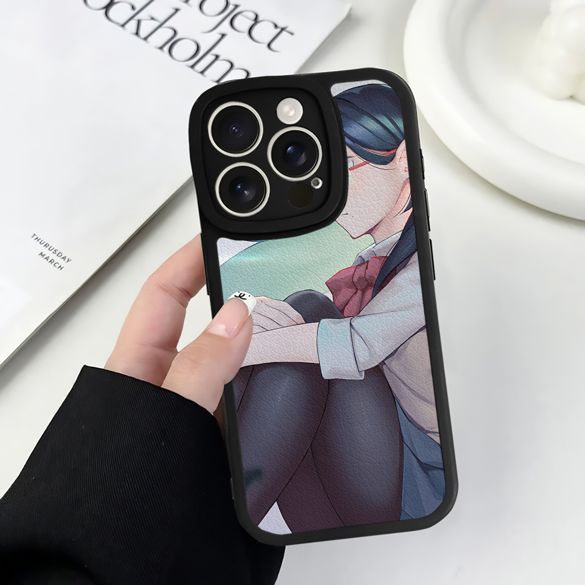 （画像用） ハイキュー!! Haikyu!! 【iPhone 16シリーズ対応】シリコンスマホケース（レザー調） 材質：シリコン